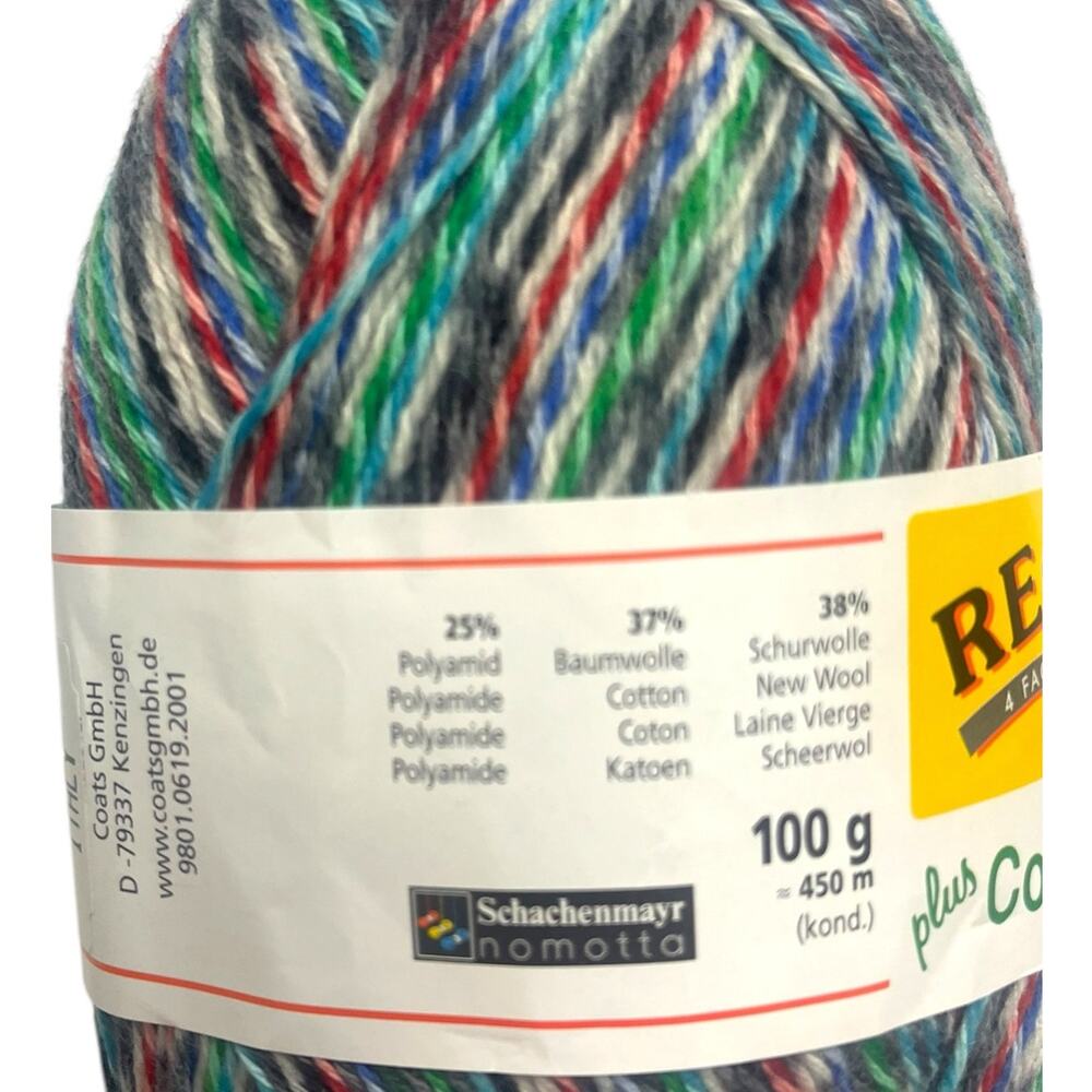 2 Skeins Regia Jacquard Color Cotton Wool Fingering Sock Yarn  🧶 5266 & 5268 - Picture 12 of 12